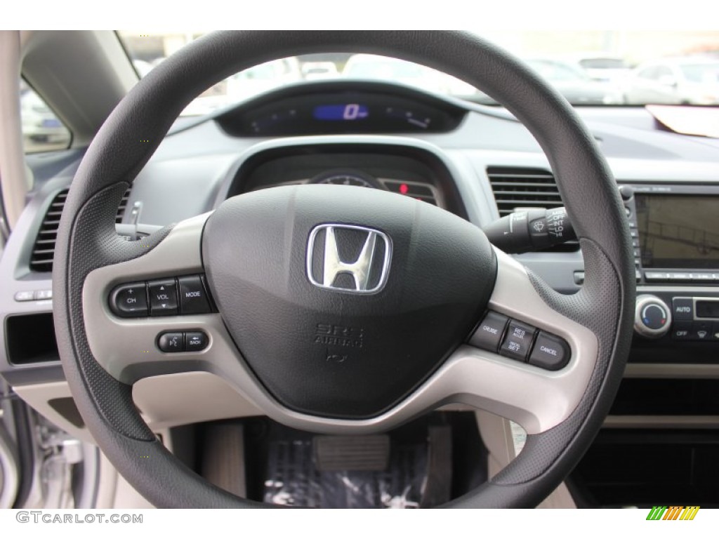 2007 Civic Hybrid Sedan - Alabaster Silver Metallic / Blue photo #29
