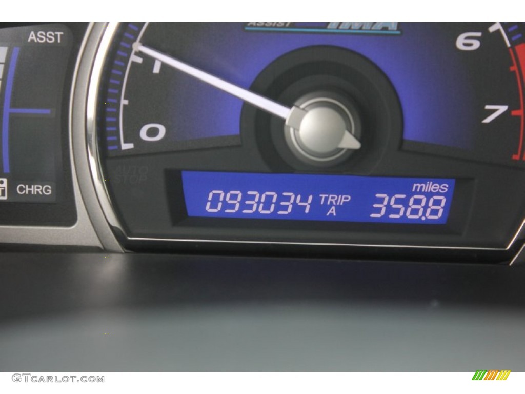2007 Civic Hybrid Sedan - Alabaster Silver Metallic / Blue photo #33