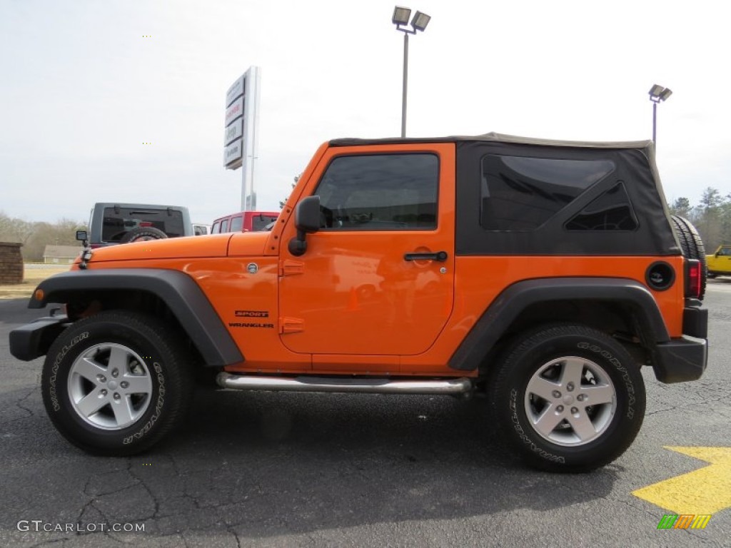 2012 Wrangler Sport S 4x4 - Crush Orange / Black photo #4