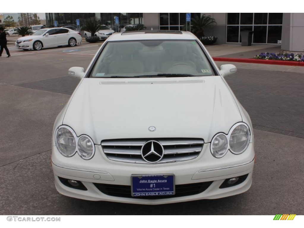 2008 CLK 350 Coupe - Arctic White / Stone photo #3