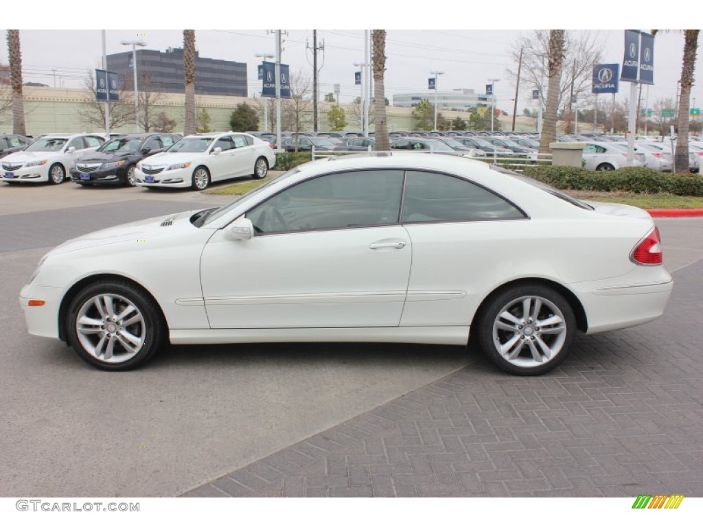 2008 CLK 350 Coupe - Arctic White / Stone photo #5