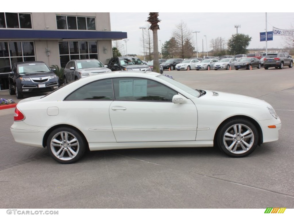 2008 CLK 350 Coupe - Arctic White / Stone photo #6