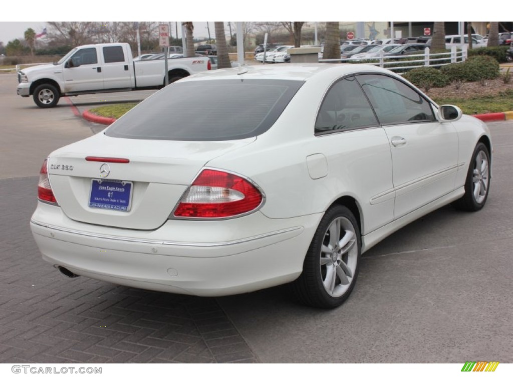 2008 CLK 350 Coupe - Arctic White / Stone photo #8