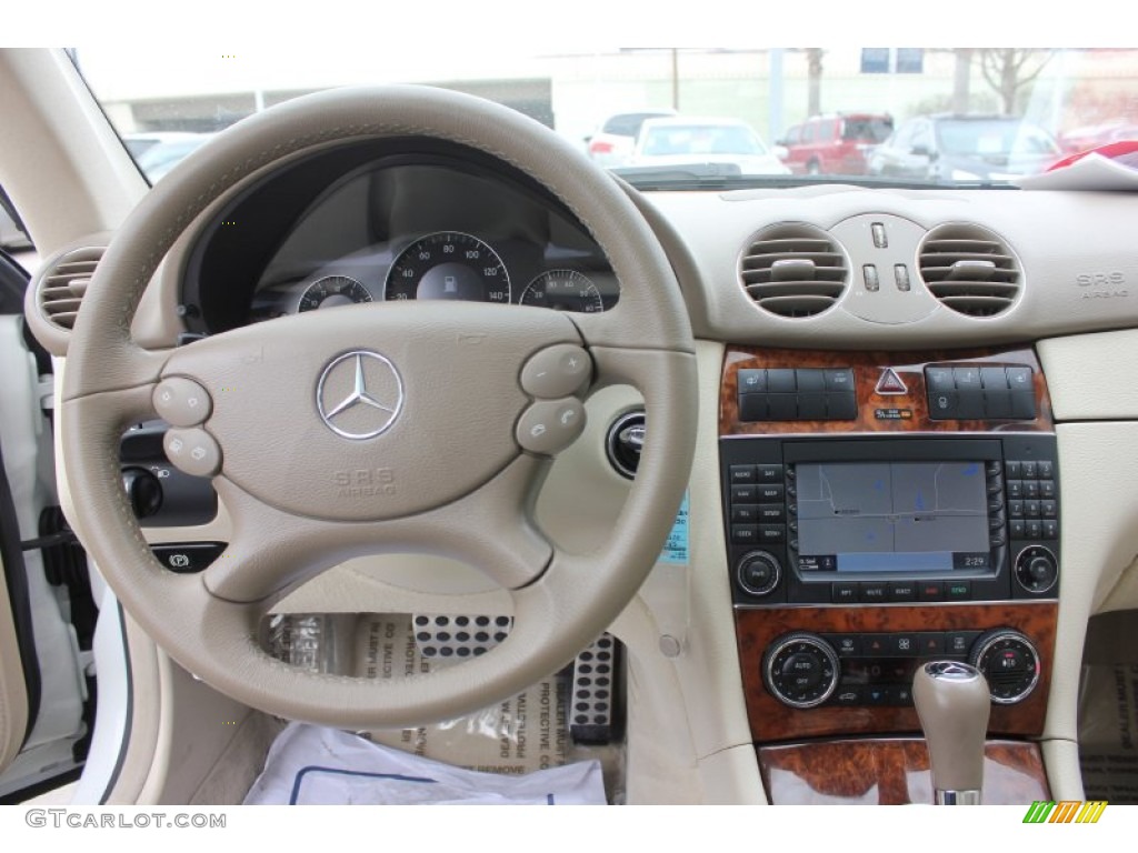 2008 CLK 350 Coupe - Arctic White / Stone photo #18