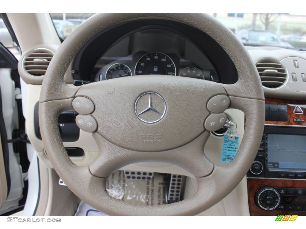 2008 CLK 350 Coupe - Arctic White / Stone photo #19