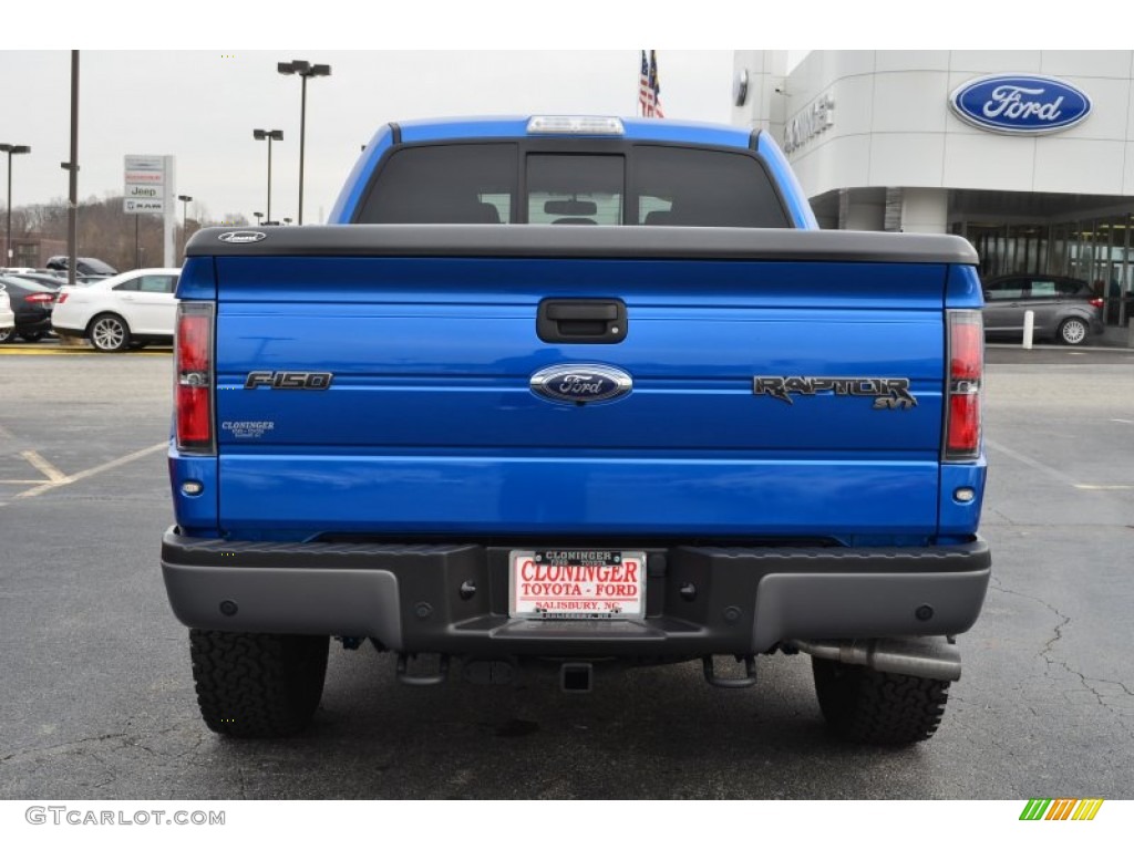 2013 F150 SVT Raptor SuperCrew 4x4 - Blue Flame Metallic / Raptor Black Leather/Cloth photo #5