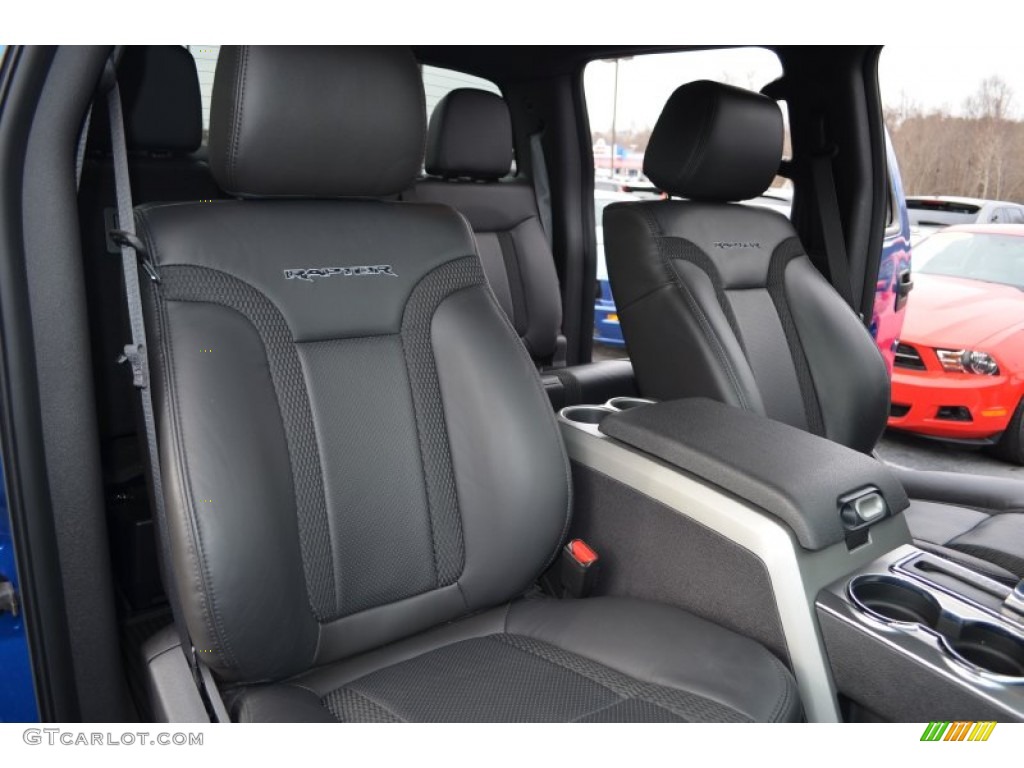 2013 F150 SVT Raptor SuperCrew 4x4 - Blue Flame Metallic / Raptor Black Leather/Cloth photo #16