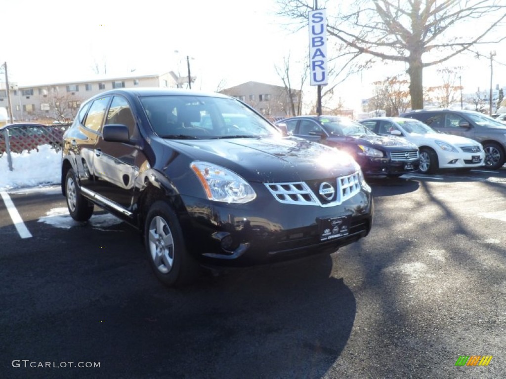 2011 Rogue S AWD - Wicked Black / Black photo #1