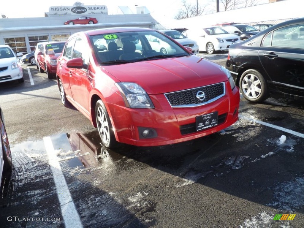2012 Sentra 2.0 SR Special Edition - Red Alert / Charcoal photo #1