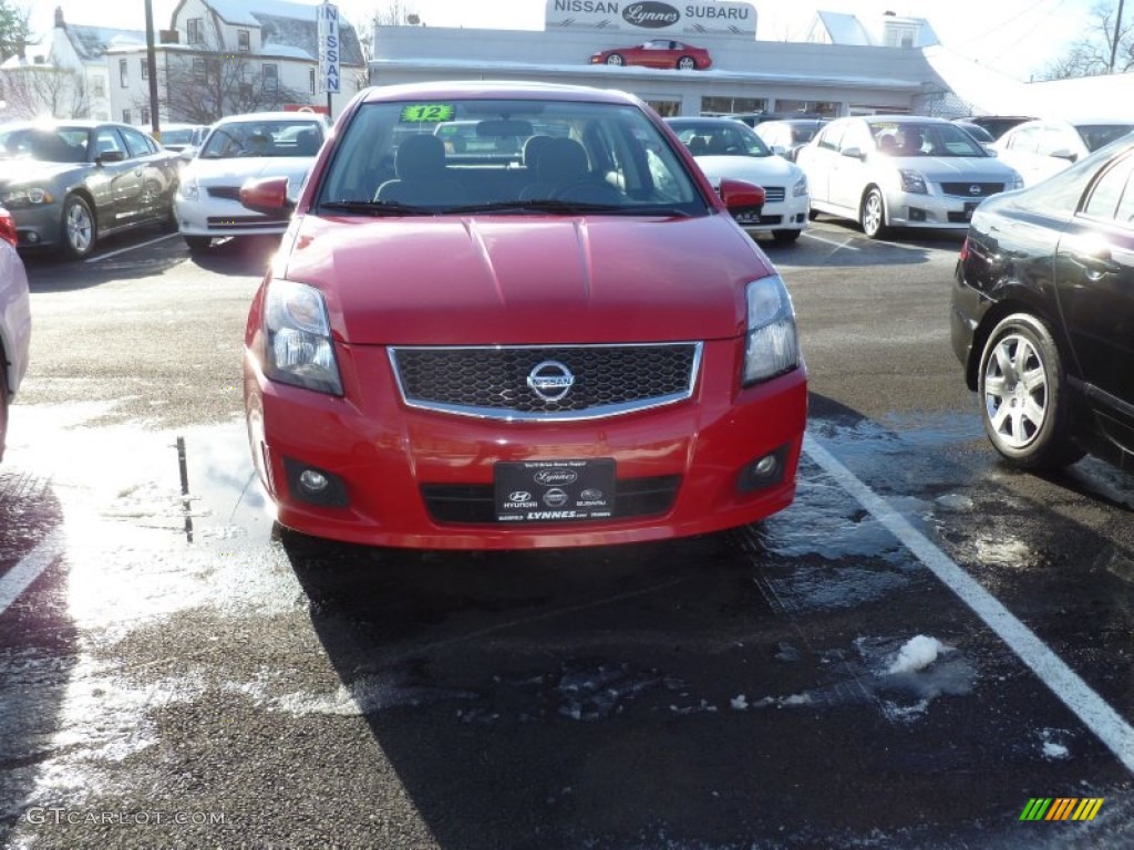 2012 Sentra 2.0 SR Special Edition - Red Alert / Charcoal photo #2