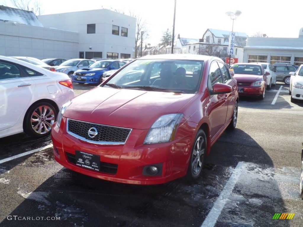 2012 Sentra 2.0 SR Special Edition - Red Alert / Charcoal photo #3