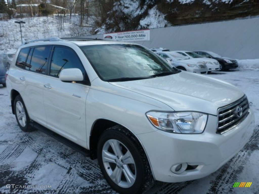 2009 Highlander Limited 4WD - Blizzard White Pearl / Sand Beige photo #1