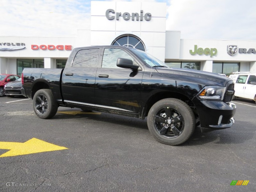 2014 1500 Express Crew Cab 4x4 - Black / Black/Diesel Gray photo #1