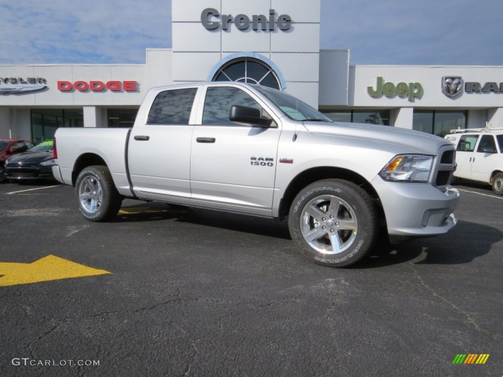 2014 1500 Express Crew Cab - Bright Silver Metallic / Black/Diesel Gray photo #1