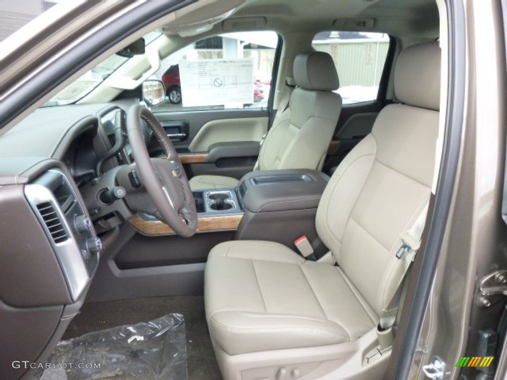 Cocoa/Dune Interior 2014 Chevrolet Silverado 1500 LTZ Double Cab 4x4 Photo #90388874