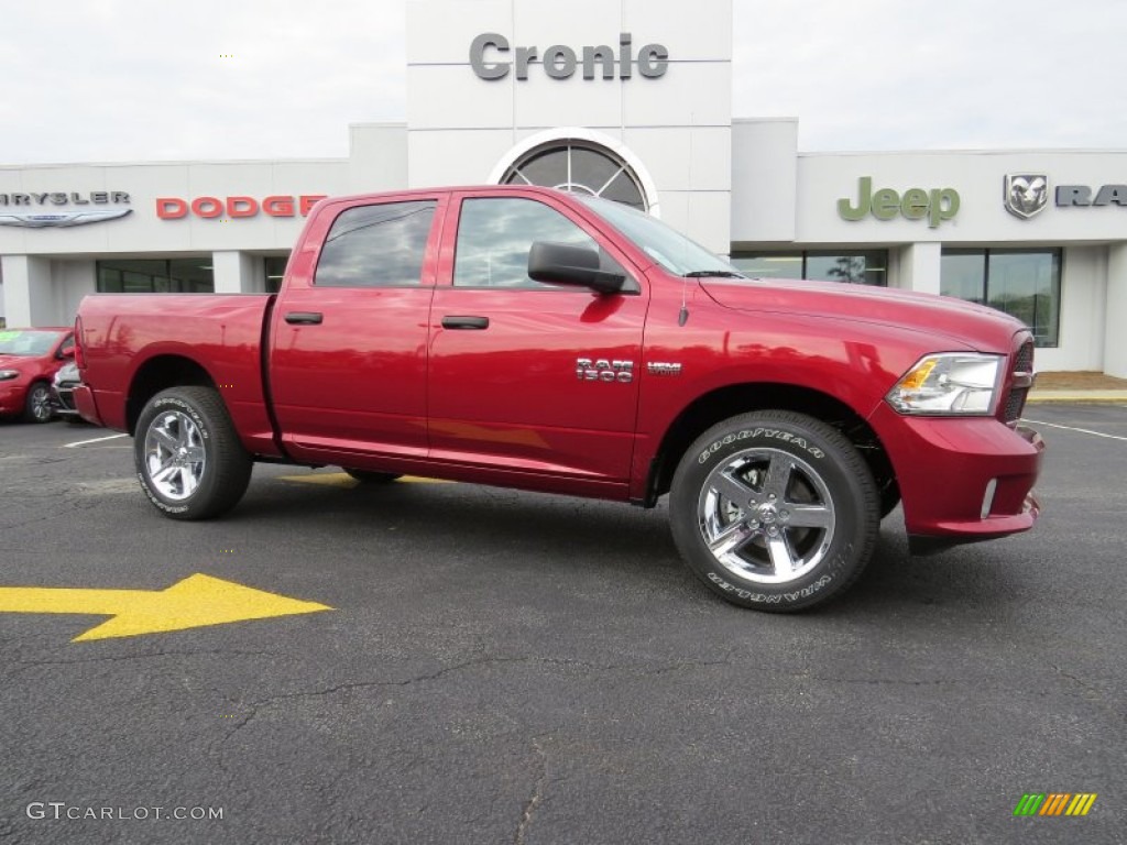 2014 1500 Express Crew Cab 4x4 - Deep Cherry Red Crystal Pearl / Black/Diesel Gray photo #1