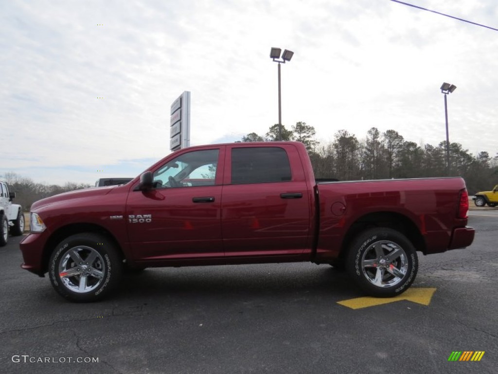 2014 1500 Express Crew Cab 4x4 - Deep Cherry Red Crystal Pearl / Black/Diesel Gray photo #4