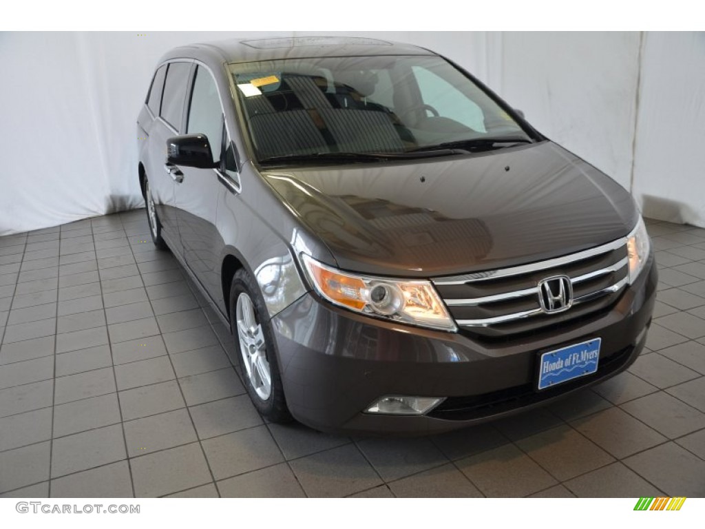 2013 Odyssey Touring Elite - Smokey Topaz Metallic / Gray photo #1