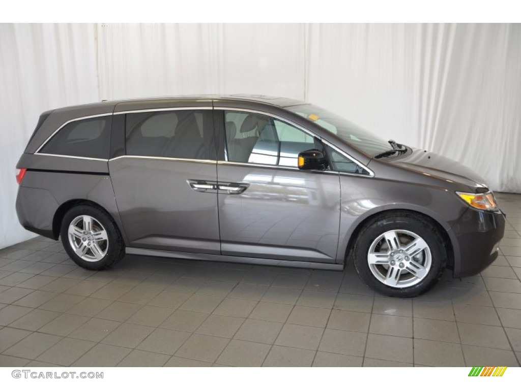 2013 Odyssey Touring Elite - Smokey Topaz Metallic / Gray photo #5