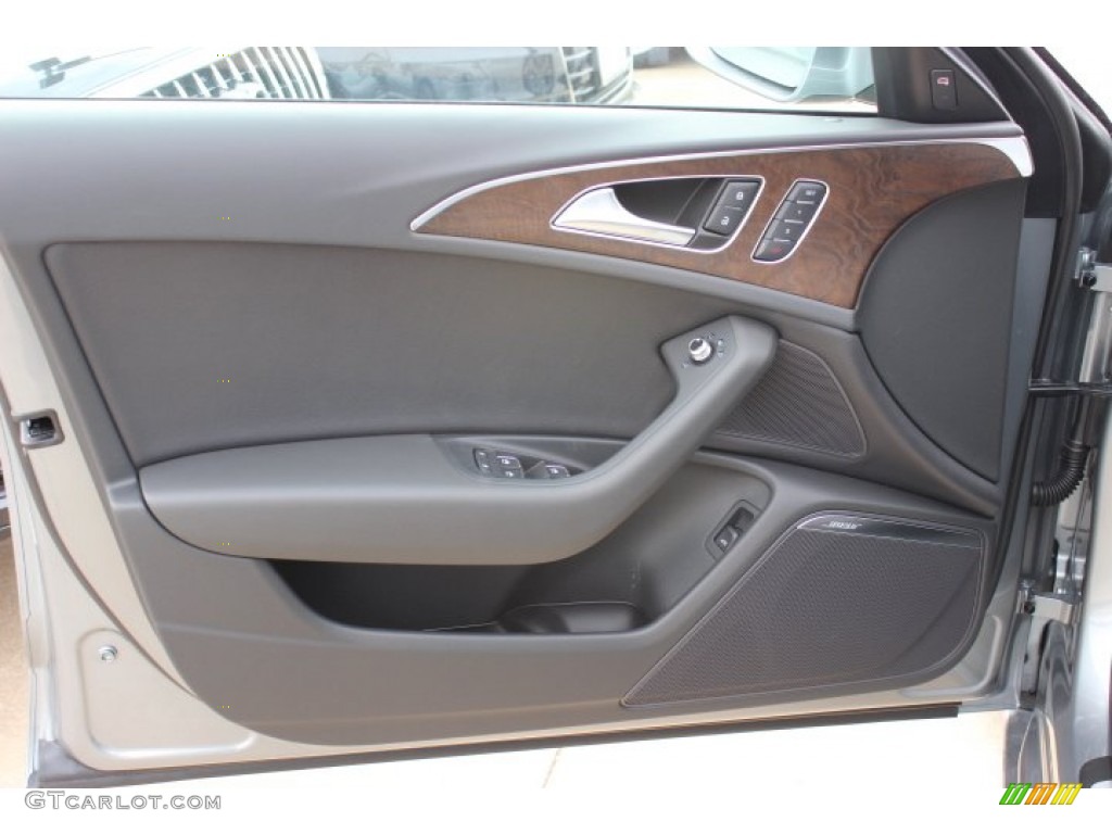 2014 Audi A6 3.0 TDI quattro Sedan Black Door Panel Photo #90390103