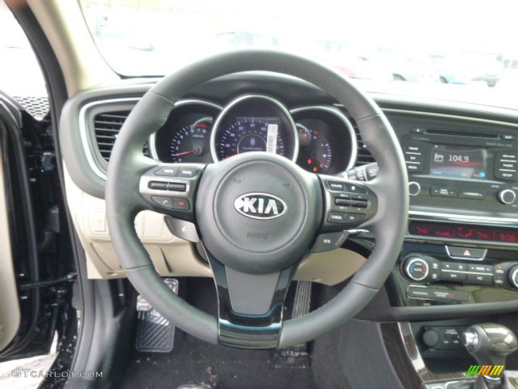 2014 Kia Optima EX Beige Steering Wheel Photo #90392534