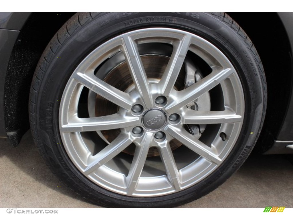 2014 A4 2.0T quattro Sedan - Dakota Grey Metallic / Chestnut Brown/Black photo #6