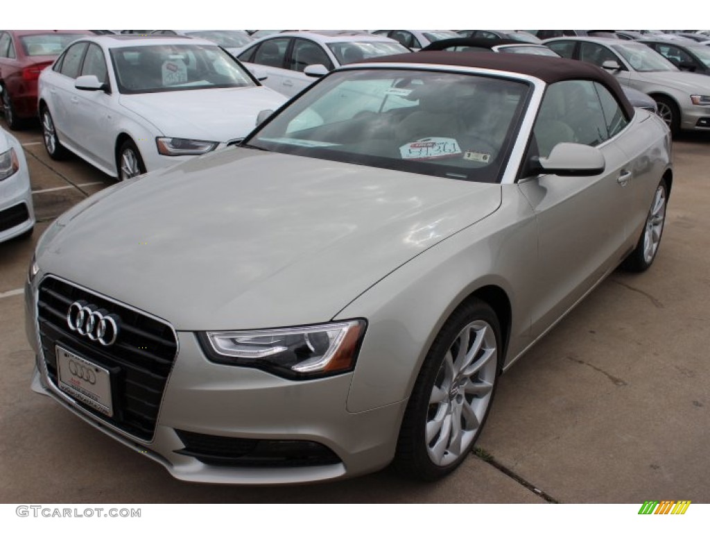 2014 A5 2.0T Cabriolet - Cuvee Silver Metallic / Velvet Beige/Moor Brown photo #3