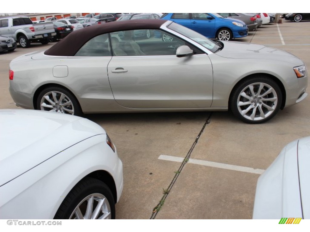 2014 A5 2.0T Cabriolet - Cuvee Silver Metallic / Velvet Beige/Moor Brown photo #8