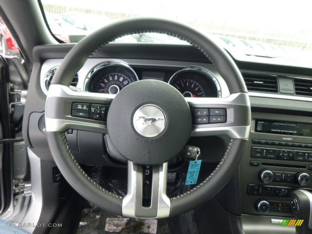 2014 Mustang V6 Premium Coupe - Ingot Silver / Charcoal Black photo #19