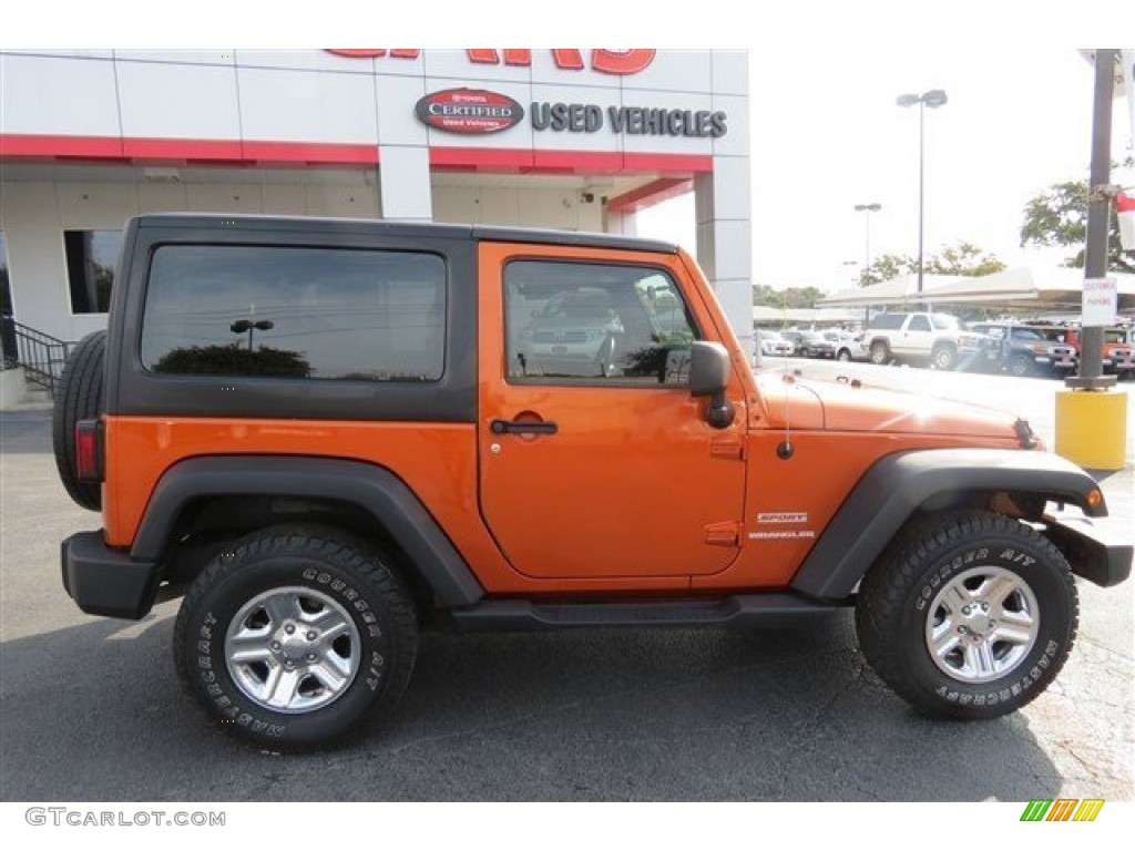 2011 Wrangler Sport 4x4 - Mango Tango Pearl / Black photo #8