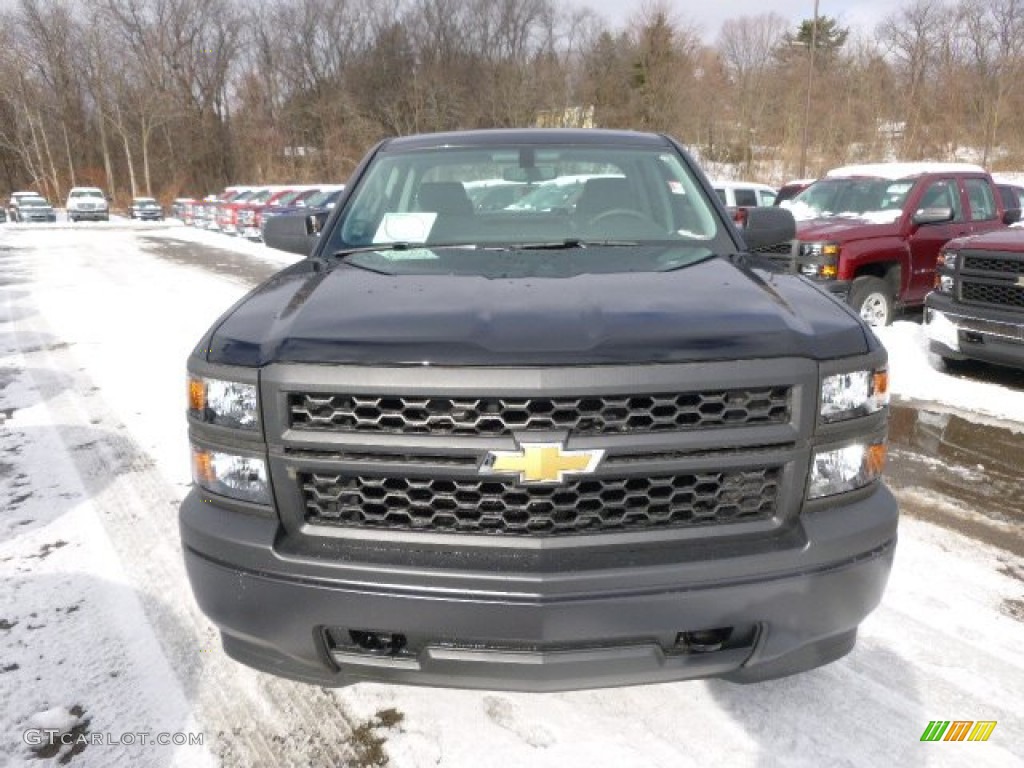 2014 Silverado 1500 WT Double Cab 4x4 - Black / Jet Black/Dark Ash photo #2