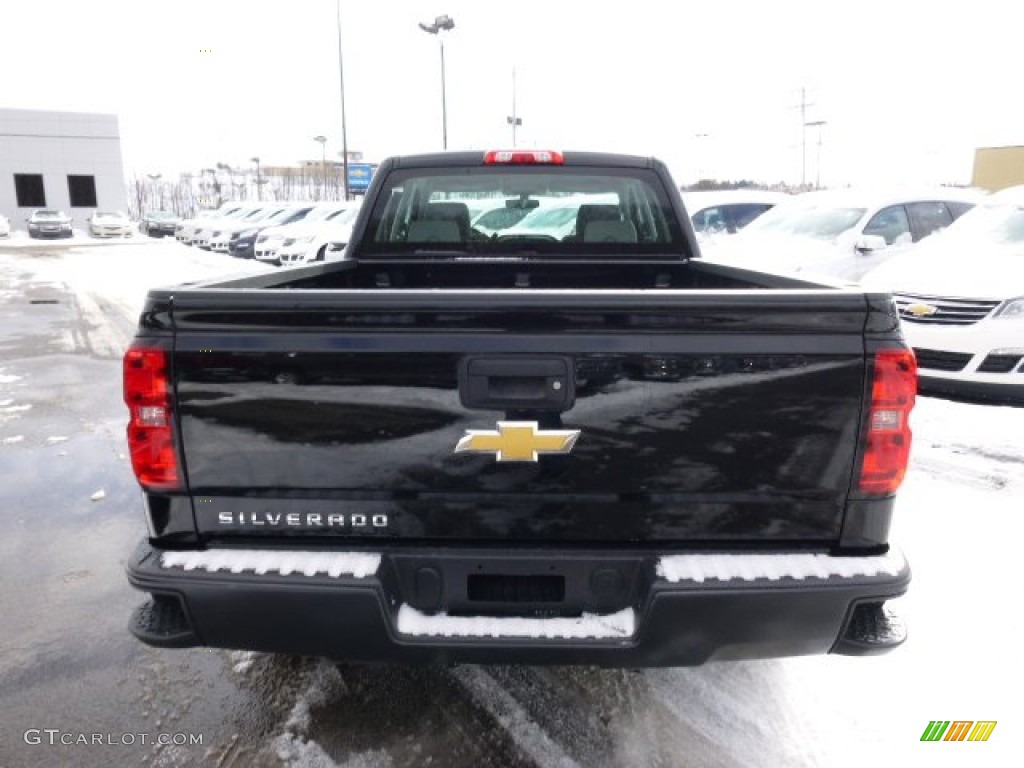 2014 Silverado 1500 WT Double Cab 4x4 - Black / Jet Black/Dark Ash photo #6