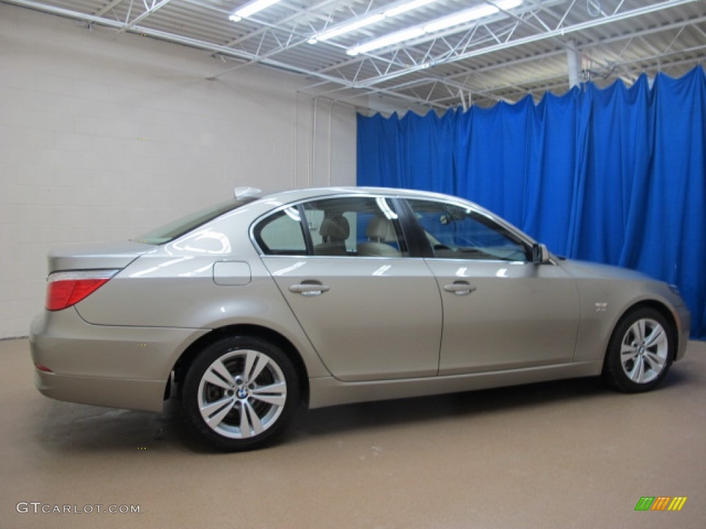 2009 5 Series 528xi Sedan - Platinum Bronze Metallic / Cream Beige photo #8