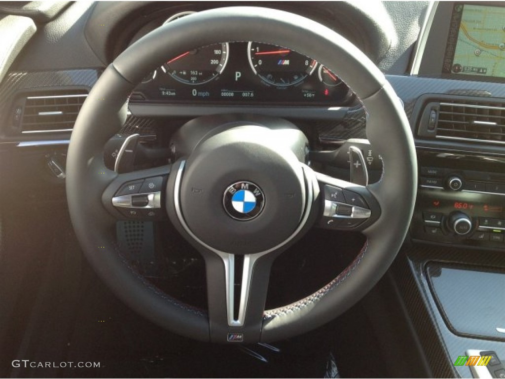 2014 BMW M6 Gran Coupe Black Steering Wheel Photo #90400457