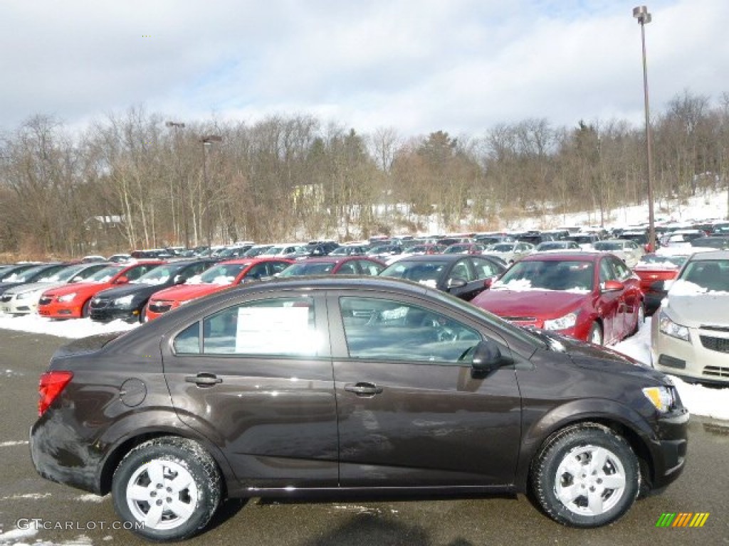 Mocha Bronze Metallic 2014 Chevrolet Sonic LS Sedan Exterior Photo #90401627