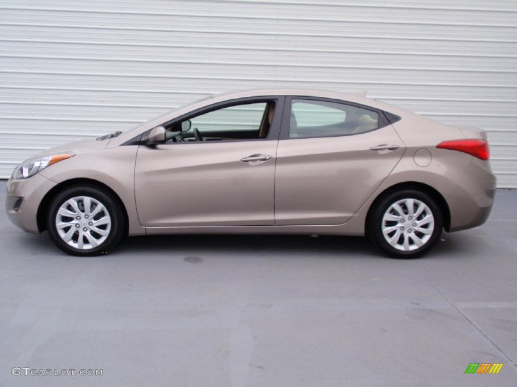 2012 Elantra GLS - Desert Bronze / Beige photo #5