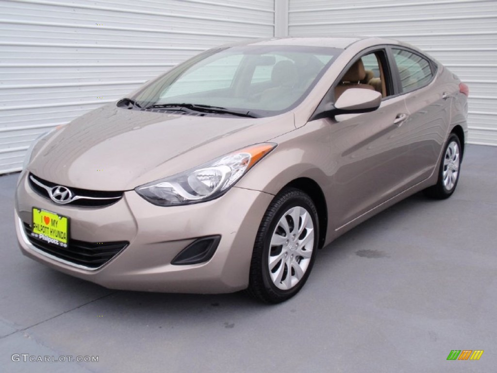 2012 Elantra GLS - Desert Bronze / Beige photo #6
