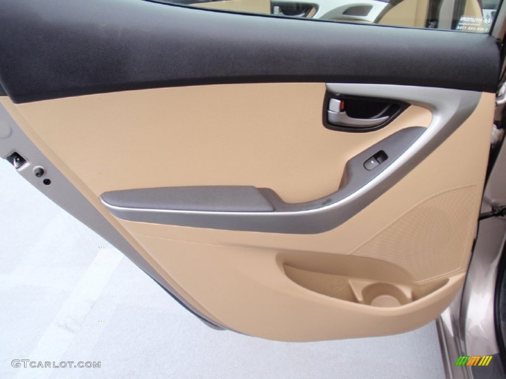 2012 Elantra GLS - Desert Bronze / Beige photo #32