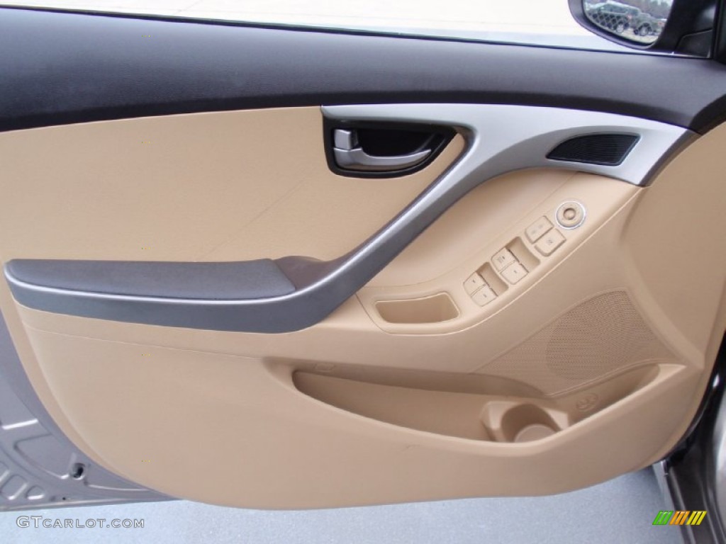 2012 Elantra GLS - Desert Bronze / Beige photo #34