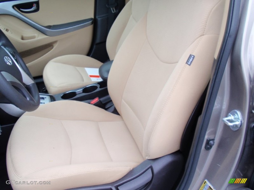 2012 Elantra GLS - Desert Bronze / Beige photo #36