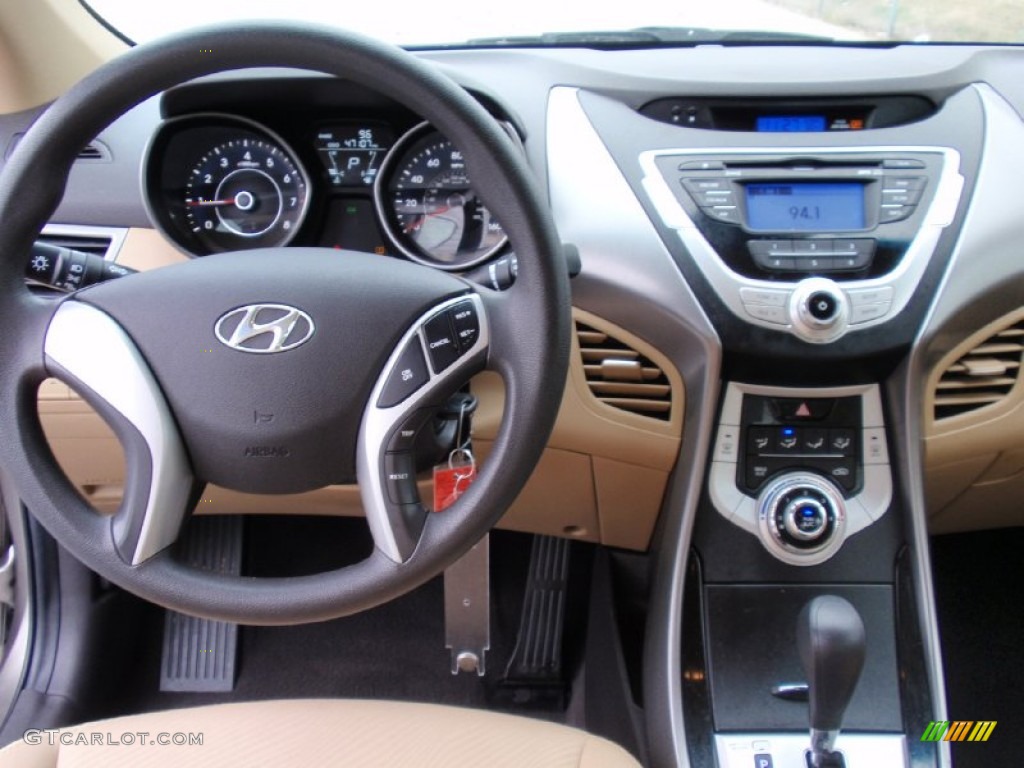 2012 Elantra GLS - Desert Bronze / Beige photo #39