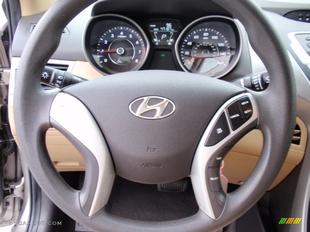 2012 Elantra GLS - Desert Bronze / Beige photo #44