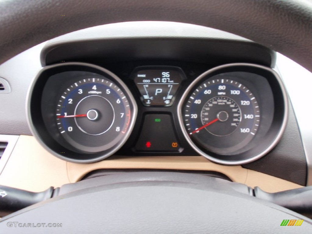 2012 Elantra GLS - Desert Bronze / Beige photo #45