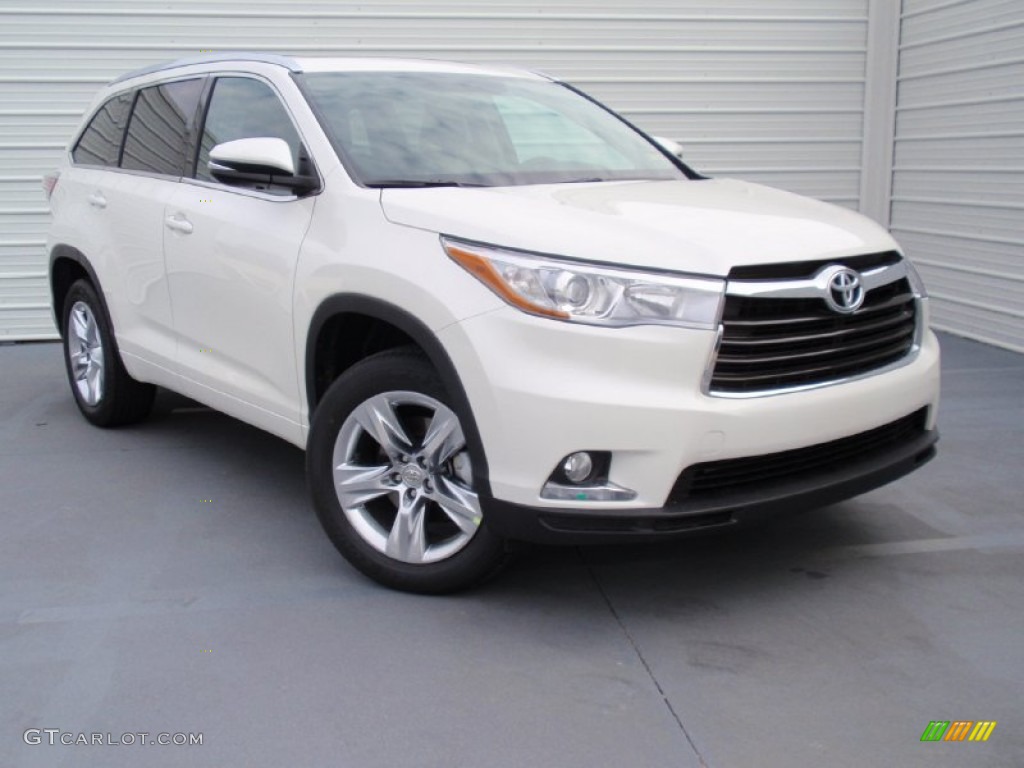 Blizzard White Pearl Toyota Highlander