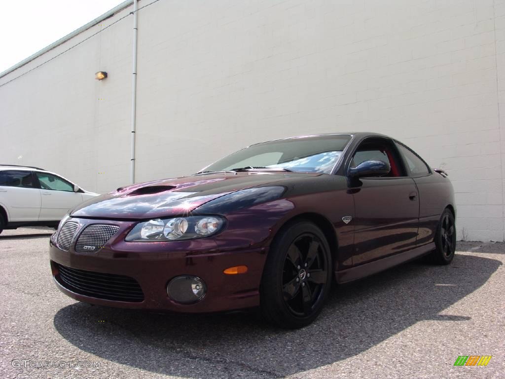 2005 GTO Coupe - Custom Dark Red Metallic / Red photo #6