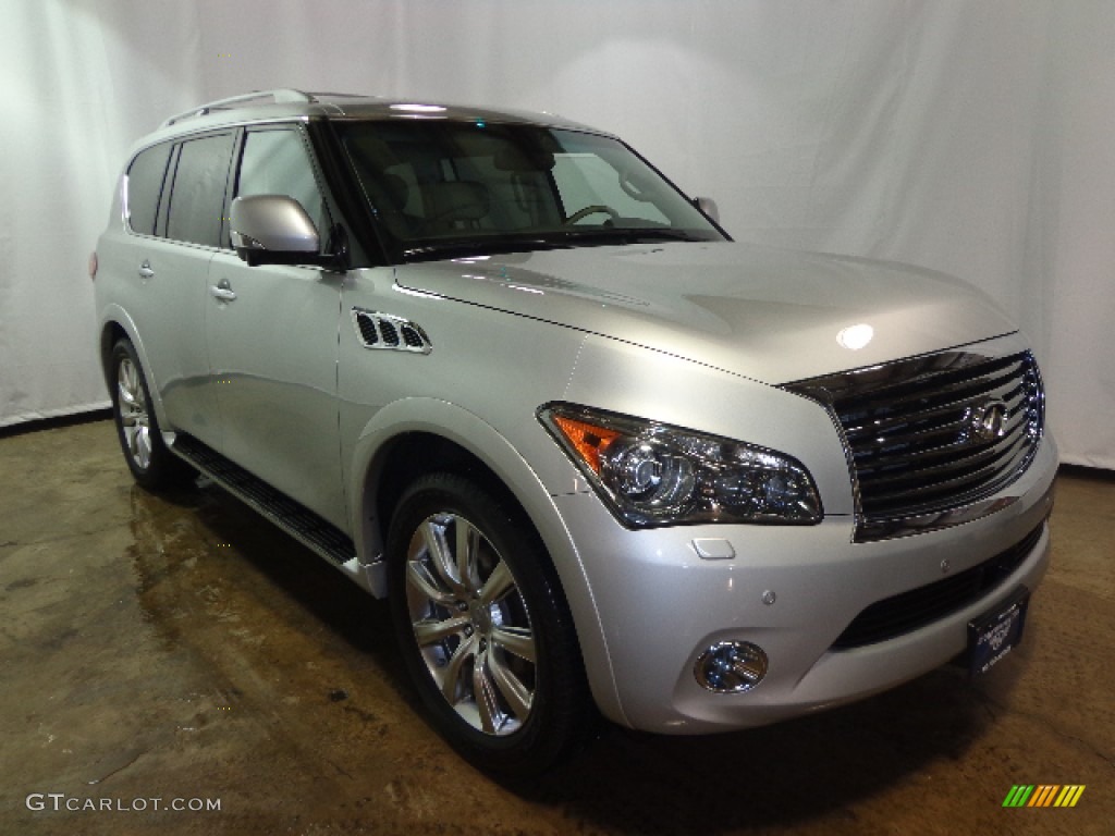 2013 QX 56 4WD - Liquid Platinum / Wheat photo #1