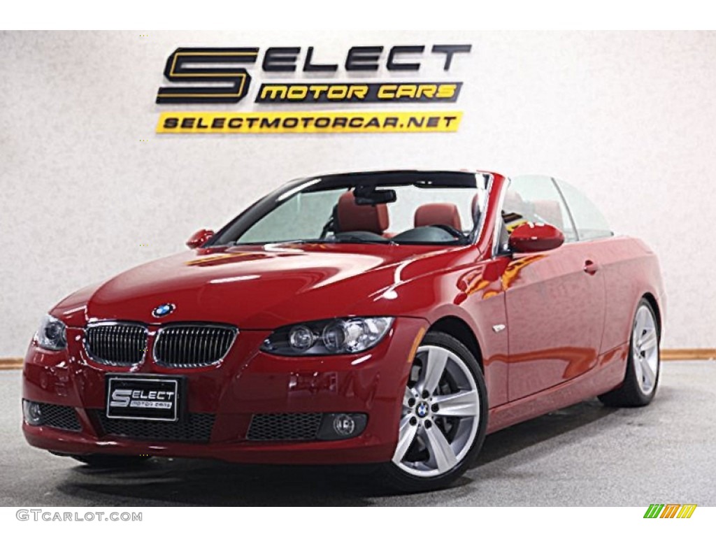 2008 3 Series 335i Convertible - Crimson Red / Coral Red/Black photo #2