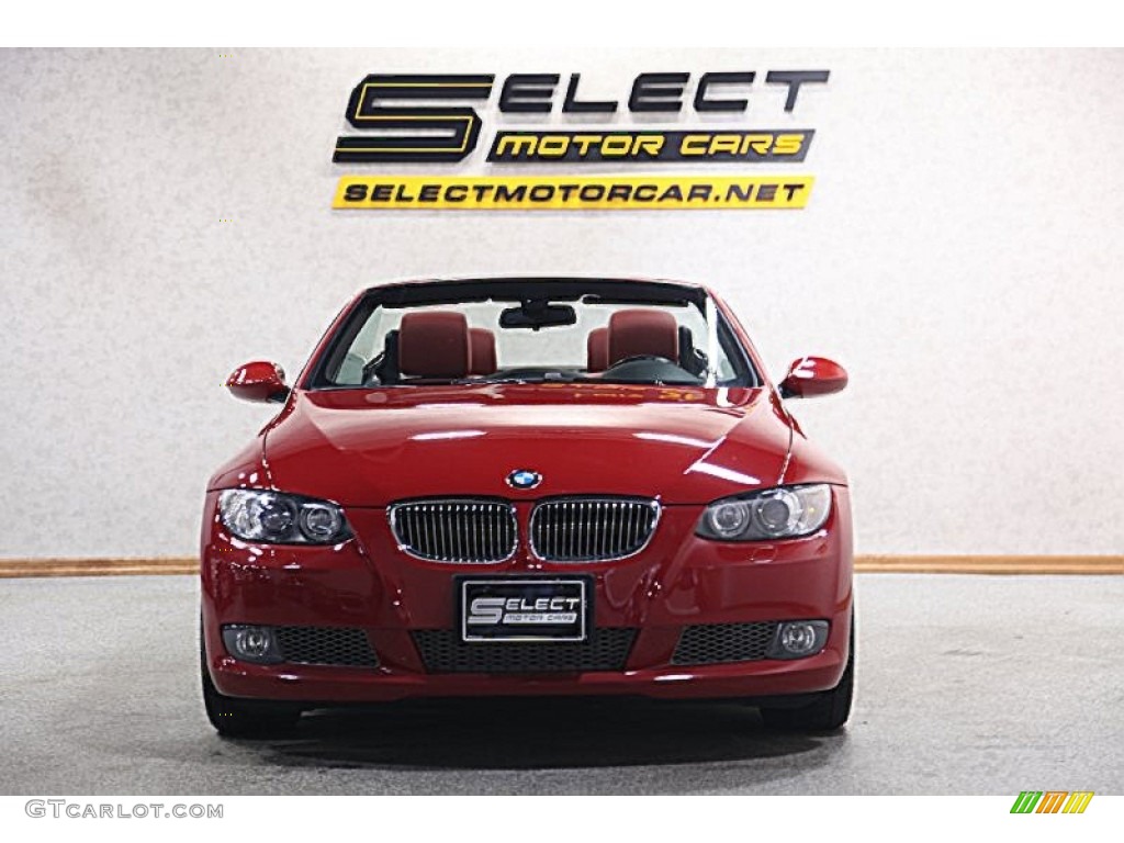 2008 3 Series 335i Convertible - Crimson Red / Coral Red/Black photo #3