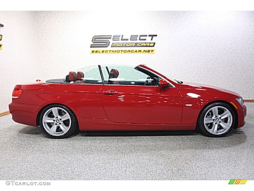 2008 3 Series 335i Convertible - Crimson Red / Coral Red/Black photo #5