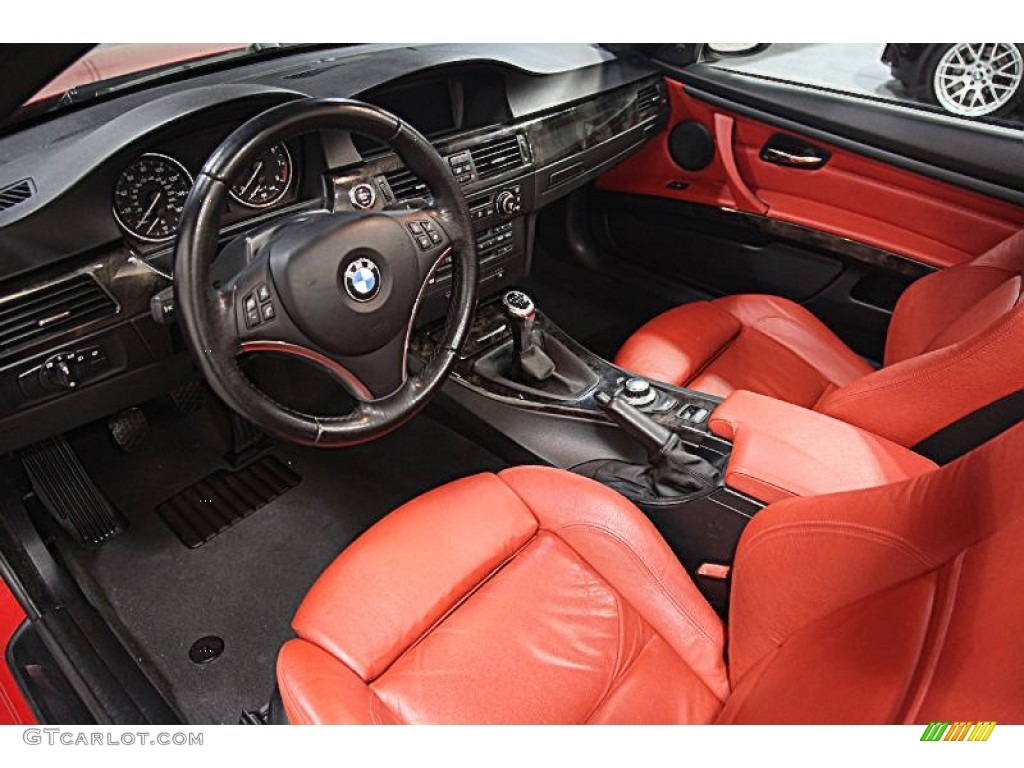 Coral Red/Black Interior 2008 BMW 3 Series 335i Convertible Photo #90410748